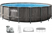 INTEX GREYWOOD PRISM FRAME Okrúhly bazén 549 × 122 cm s kartušovou filtráciou 12V 26744GN