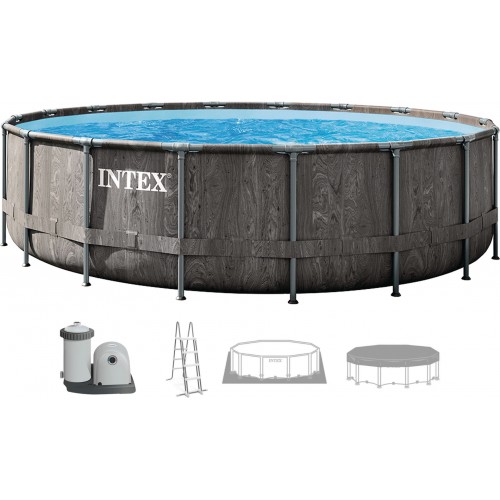 INTEX GREYWOOD PRISM FRAME Okrúhly bazén 549 × 122 cm s filtráciou 220–240V 26744NP INTEX GREYWOOD PRISM FRAME Okrúhly bazén 549 × 122 cm s filtráciou 220–240V 26744NP
