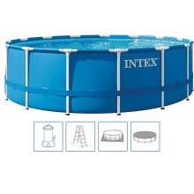 INTEX METAL FRAME Bazén 457 x 122 cm s filtráciou 12 V 28242GN