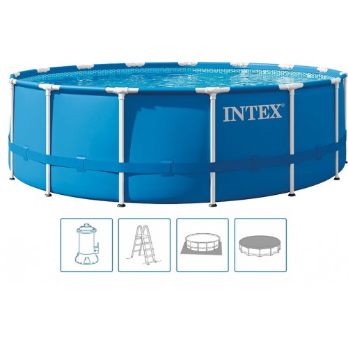INTEX METAL FRAME Bazén 457 x 122 cm s filtráciou 12 V 28242GN