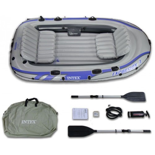 INTEX Excursion 4 Set Nafukovací čln s veslami a čerpadlom 68324NP