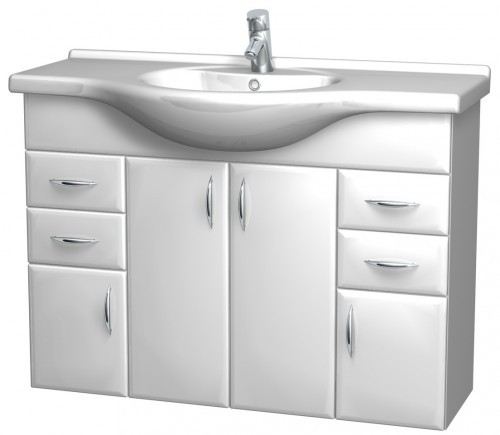 Intedoor Klasik spodná kúpeľňová skrinka závesná s umýv. drevodekor F25 K105Z/F25