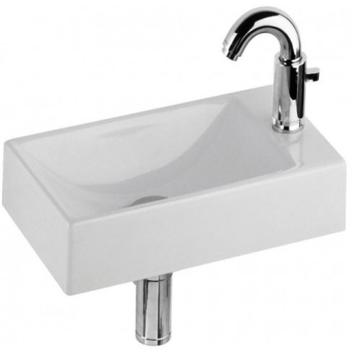 KOLO Quattro umývadielko 40 cm, s otvorom pre batériu vpravo, bez prepadu, Reflex K6244090