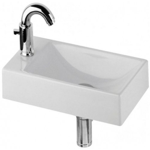 KOLO Quattro umývadielko 40 cm, s otvorom pre batériu vľavo, bez prepadu, Reflex K62441900