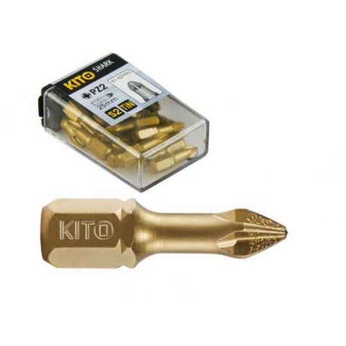 KITO hrotmi, sada 20ks, PH 3x25mm, S2 / TiN 4820113