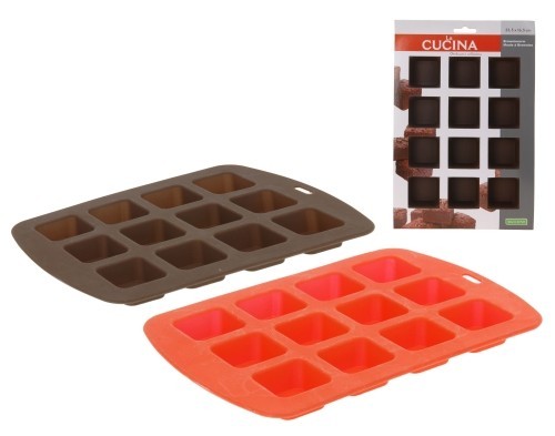 KAISERHOFF Forma na čokoládu silikónová brownies 12 ks KO-175343