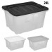 KAISERHOFF Úložný plastový box s vekom 20 l 43,5 x33x33, 5 cm KO-913239cern