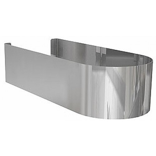 KOLO Domino krytka z nerezovej ocele, 25,5 cm, biela / chróm 99129