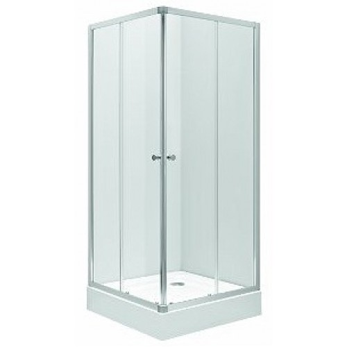 KOLO First štvorcový sprchovací kút 90 x 90 cm, posuvné dvere, SATIN ZKDK90214003