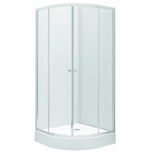 KOLO First štvrťkruhový sprchovací kút 80 x 80 cm, posuvné dvere, SATIN ZKPG80214003