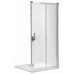 KOLO Geo-6 posuvné dvere 100 cm do niky alebo k bočnej stene, číre/strieborná GDRS10222003