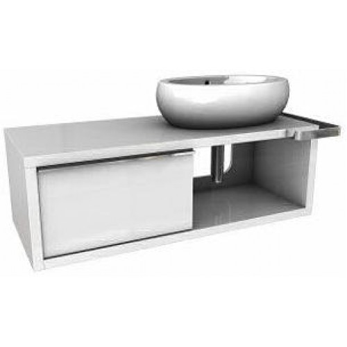 KOLO Ovum by Antonio Citterio skrinka pod umývadlo. 127 x 39,9 cm, pravá, biela 89233