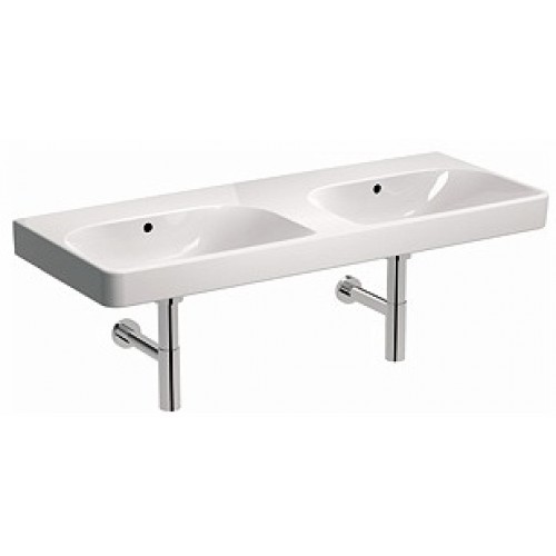 KOLO Traffic dvojumývadlo 120 cm, pravouhlé, bez otvorov pre batériu, s prepadom L91021000