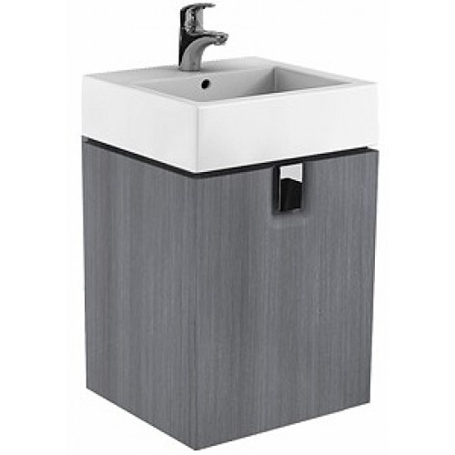 KOLO Twins skrinka pod umývadlo 50 cm, závesná, s 1 zásuvkou, strieborný grafit 89496000