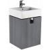 KOLO Twins skrinka pod umývadlo 50 cm, závesná, s 1 zásuvkou, strieborný grafit 89496000