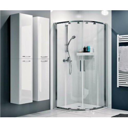 KOLO Ultra štvrťkruhový sprchovací kút 80 x 80 cm, posuvné dvere, bez fólie OKPG802BF003