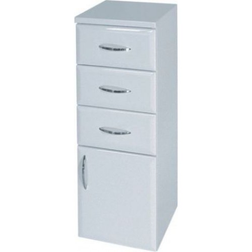 Intedoor Klasik nízka kúpeľňová skrinka závesná pravá drevodekor 63 KSN20PZ/63