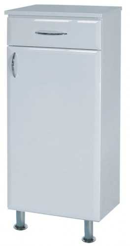 Intedoor Klasik nízka kúpeľňová skrinka na nožičkách pravá drevodekor 63 KSN35PN/63