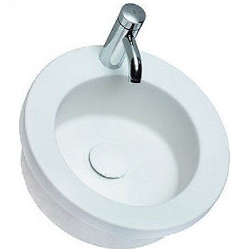 KOLO Cocktail umývadlo okrúhle priemer 45 cm, zápustné, s otvorom pre batériu, L31845900