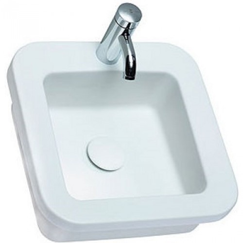 KOLO Cocktail umývadlo štvorcové 45 cm, zápustné, s otvorom pre batériu, Reflex L31846900