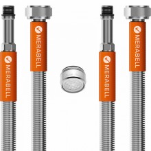 MERABELL Aqua, hadica vod. batéria, G3/8"–M10x1 dlhý závit-2ks+perlátor ,dĺžka 70cm M0015
