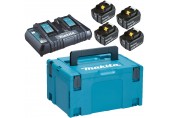Makita 197626-8 sada batérie 4xBL1850B + dvojnabíjačka DC18RD + Makpac 3