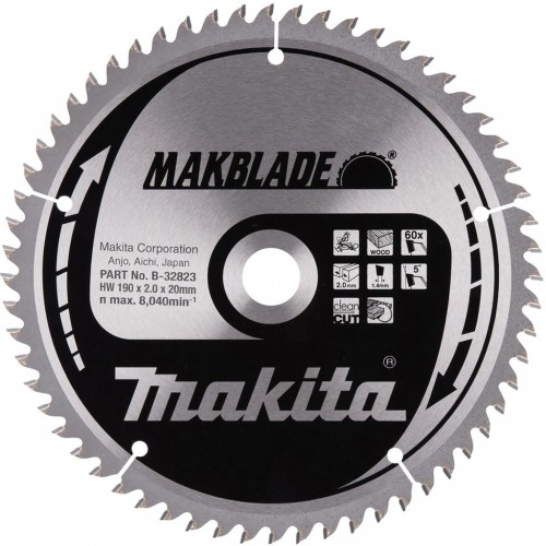 Makita B-32823 Pílový kotúč na drevo MAKBLADE 190x2x20mm 60Z Makita B-32823 Pílový kotúč na drevo MAKBLADE 190x2x20mm 60Z