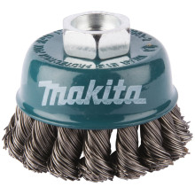 Makita D-24119 Miskovitá oceľová drôtená kefa 60 mm, splietaný drôt 0,5 mm