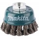 Makita D-24119 Miskovitá oceľová drôtená kefa 60 mm, splietaný drôt 0,5 mm
