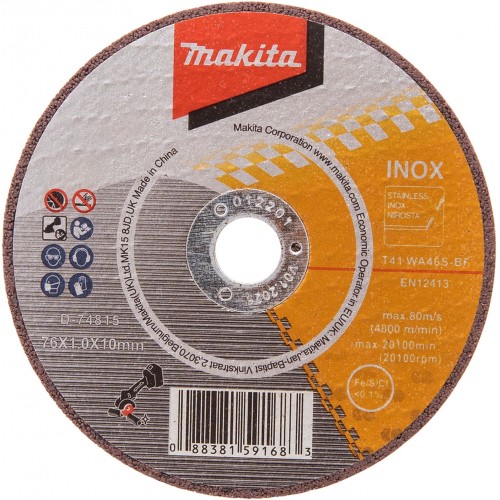 Makita D-74815-5 Rezný kotúč na kov a nerez 76 x 1 x 10 mm, 5 ks / bal