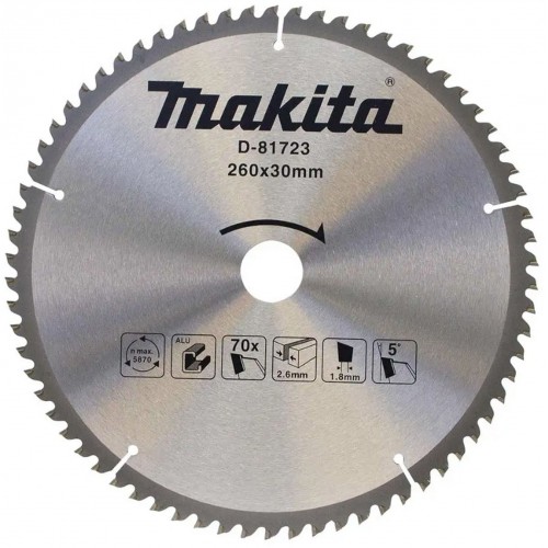 Makita D-81723 TCT pílový kotúč na hliník 260 × 30 mm 70 Z =old D-73003 Makita D-81723 TCT pílový kotúč na hliník 260 × 30 mm 70 Z =old D-73003