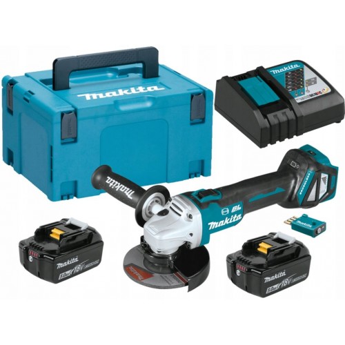 Makita DGA514RTJU Aku uhlová brúska 125mm, Li-ion (2x5,0Ah(18V) Makpac