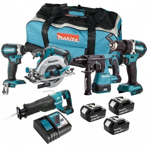 Makita DLX5032T Aku sada 18V DDF484, DTD153, DHS680, DJR187, DHR242, DC18RC, 3 x BL1850B