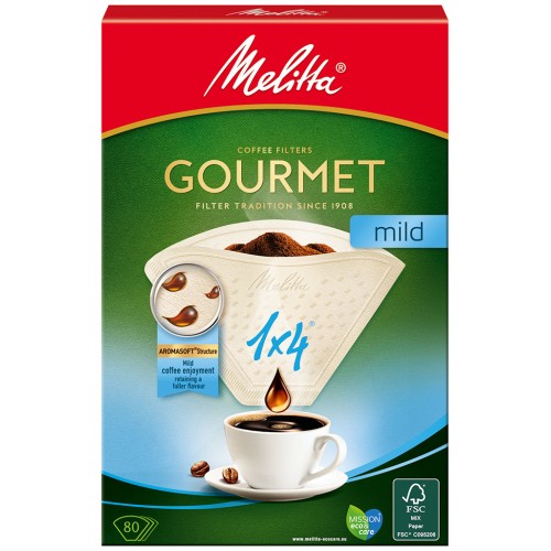 Melitta Kávové filtre Gourmet Mild 1x4/80ks