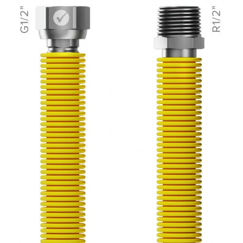MERABELL Gas Flexi Hadica R1/2"-G1/2" 30-60cm - 1ks žltá M0040