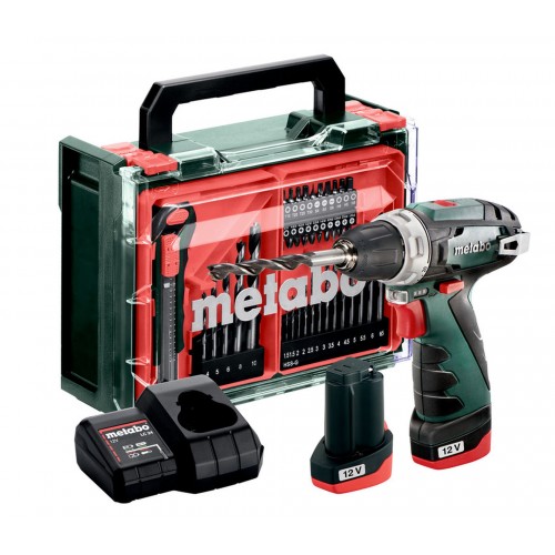 Metabo PowerMaxx BS Basic Set Akumulátorová vŕtačka so skrutkovačom ( 12V, 2x 2 Ah) 600080 Metabo PowerMaxx BS Basic Set Akumulátorová vŕtačka so skrutkovačom ( 12V, 2x 2 Ah) 600080