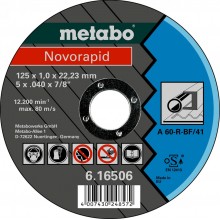 Metabo Novorapid Rezný kotúč 125 x 1,0 x 22,23 mm, oceľ, TF 41 616506000