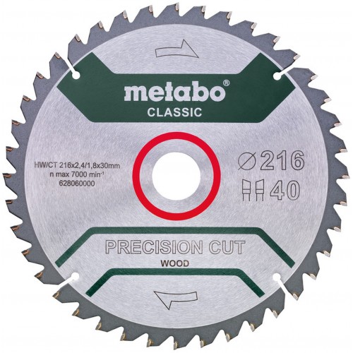 Metabo Precision Cut Wood-Classic Pílový kotúč na drevo HW/CT 216x30, Z40 WZ 5°628060000