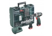 Metabo PowerMaxx BS Basic Akumulátorový skrutkovač(12V/2x2,0Ah) mobilná dielňa 600080880