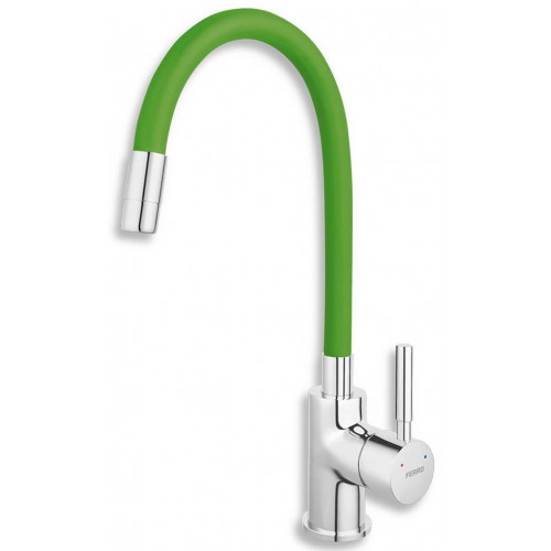 NOVASERVIS Drezová batéria s plastickým ramenom, zelená/chróm 70710,0Z