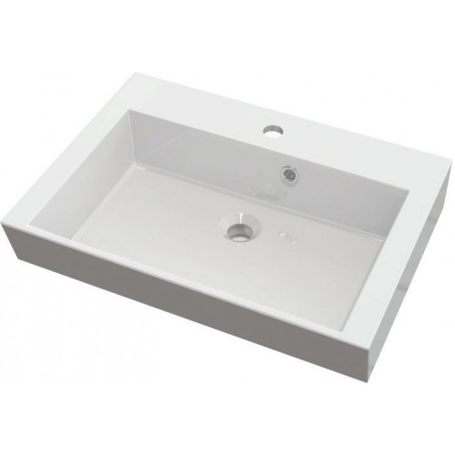 SAPHO ORINOKO umývadlo 60x45cm, liaty mramor, biela