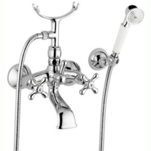 PAFFONI IRIS vaňová batéria zo steny retro s hadicou 100cm, chróm IRV026CR