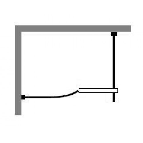 Villeroy & Boch Subway Walk-in Priečka sklo / sklo, chróm