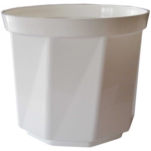 PLASTKON Dekoratívny kvetináč Rosa 22 cm biela