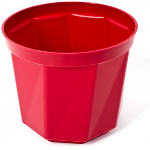 PLASTKON Dekoratívny kvetináč Rosa 17 cm červená