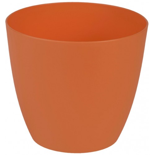 PLASTKON Dekoratívní kvetináč Ella matný 18 cm oranžová