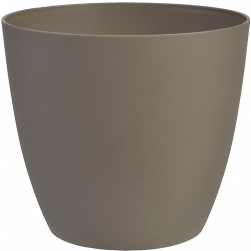 PLASTKON Dekoratívní kvetináč Ella matný 15 cm taupe