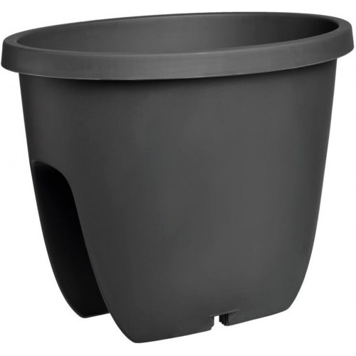 PLASTKON Balkónový kvetináč Balconia OVI na zábradlie 30 cm antracit PLASTKON Balkónový kvetináč Balconia OVI na zábradlie 30 cm antracit
