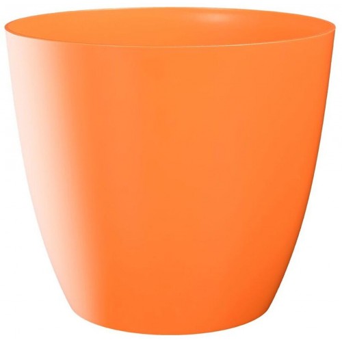 PLASTKON Dekoratívní kvetináč Ella matný 18 cm lesklá oranžová