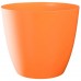 PLASTKON Dekoratívní kvetináč Ella matný 18 cm lesklá oranžová
